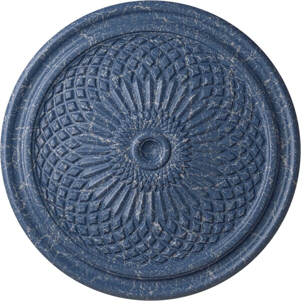 Ekena Millwork Trinity Ceiling Medallion (Fits Canopies up to 3"), Hand-Painted Americana Crackle, 22"OD x 1 3/4"P CM22TNAMC - main